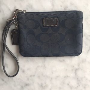 Coach Navy Wristlet